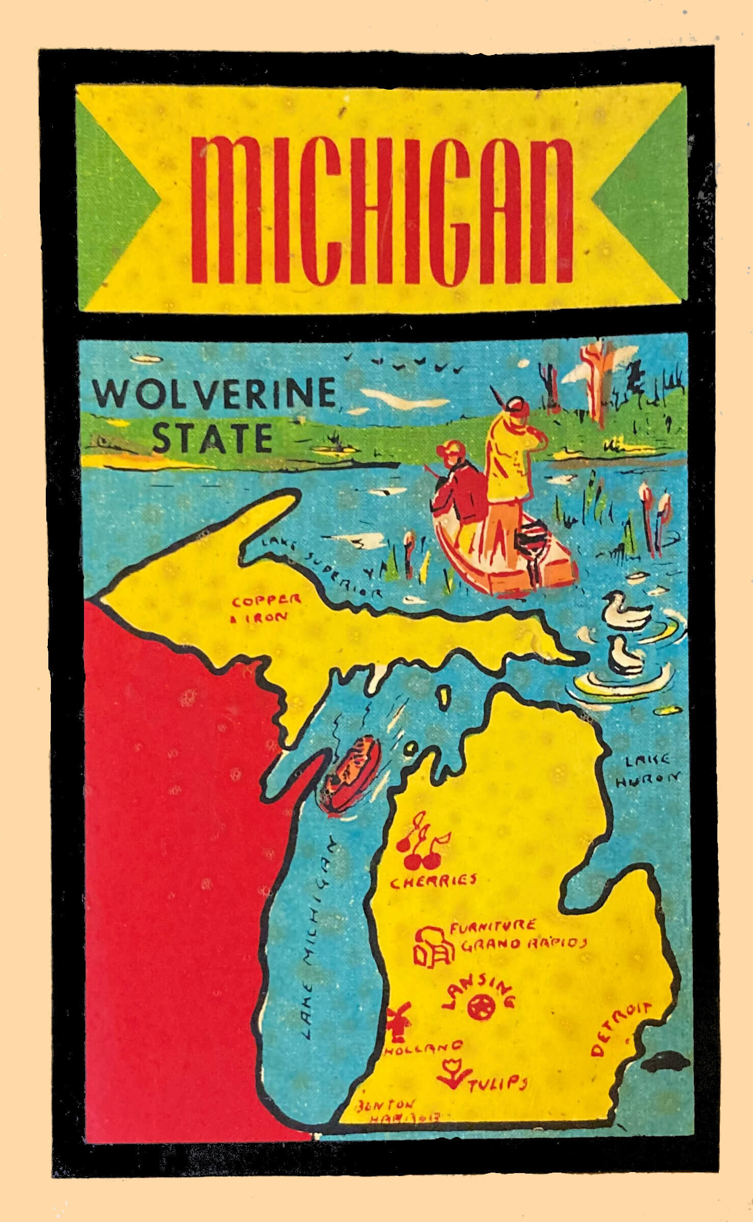 (image for) Michigan Vintage Vacation Stickers